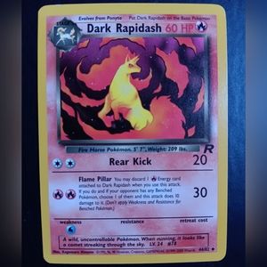 Dark Rapidash Pokemon Card - Team Rocket - NO. 44/82 Uncommon Non-Holo